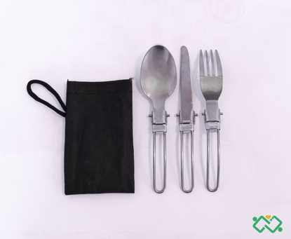 تصویر از ست قاشق چنگال وکارد تاشو